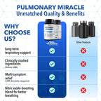 Pulmonary Miracle Cápsulas para el Soporte Pulmonar y la Respiración Clara, con Vinitrox y GABA, 180 Cápsulas (3 Envases de 60)