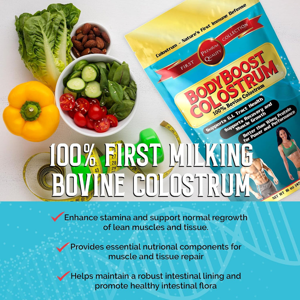 BodyBoost Whole Colostrum, Calostro Bóvino en Polvo, 100% Puro, 454 g