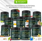 Herbpy Suplemento de Cardamomo 4en1 – Semillas de Cardamomo Verde y Negro con Cúrcuma y Pimienta Negra – Salud Digestiva – 100 Cápsulas Veganas