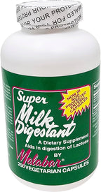 Malabar Super Milk Digestant - 250 Cápsulas - Digestión de Lácteos
