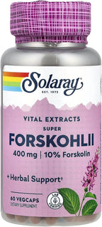SOLARAY Super Forskohlii Extracto, 400 mg, 60 Cápsulas Vegetarianas