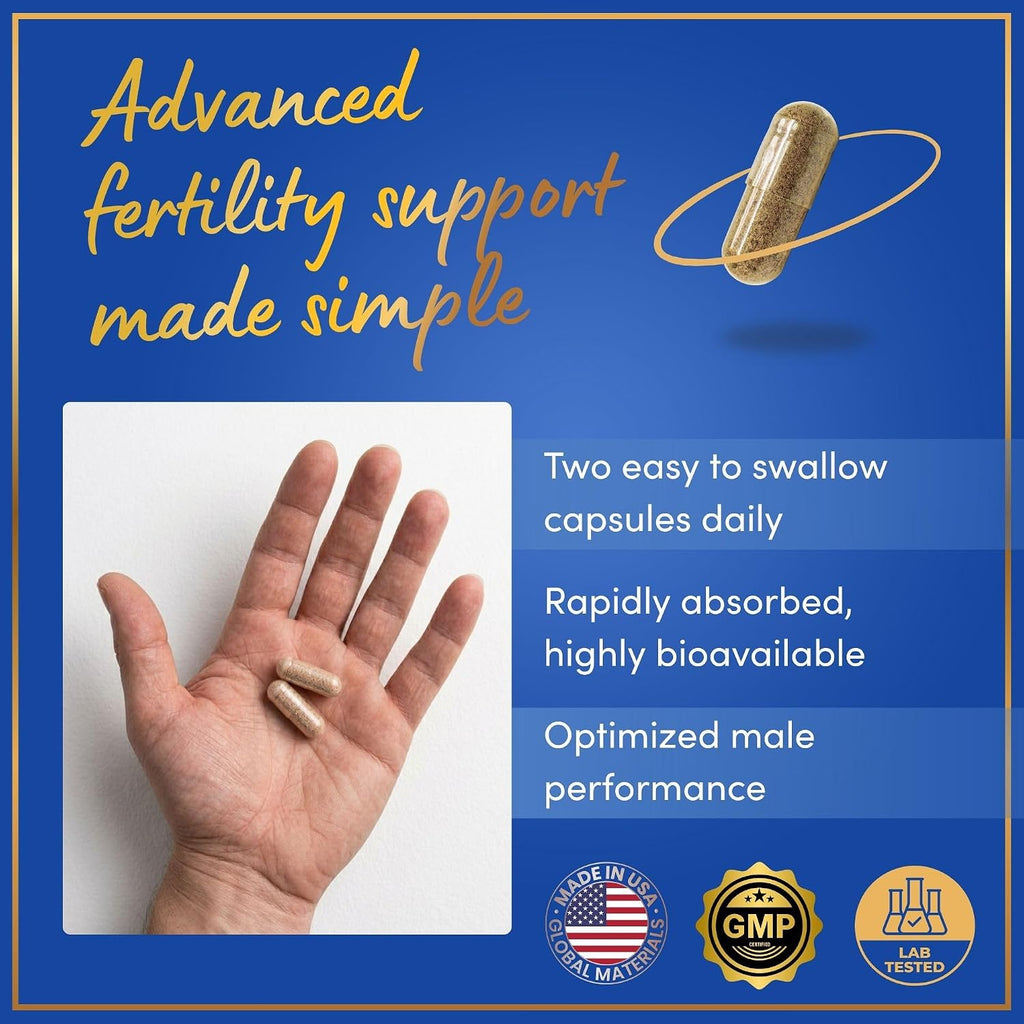 WINDSOR BOTANICALS Suplemento de Fertilidad Masculina con Maca Root - 120 Cápsulas