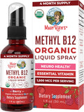 MaryRuth's Spray Orgánico de Vitamina B12 Metilcobalamina - 1500 mcg - 30 ml