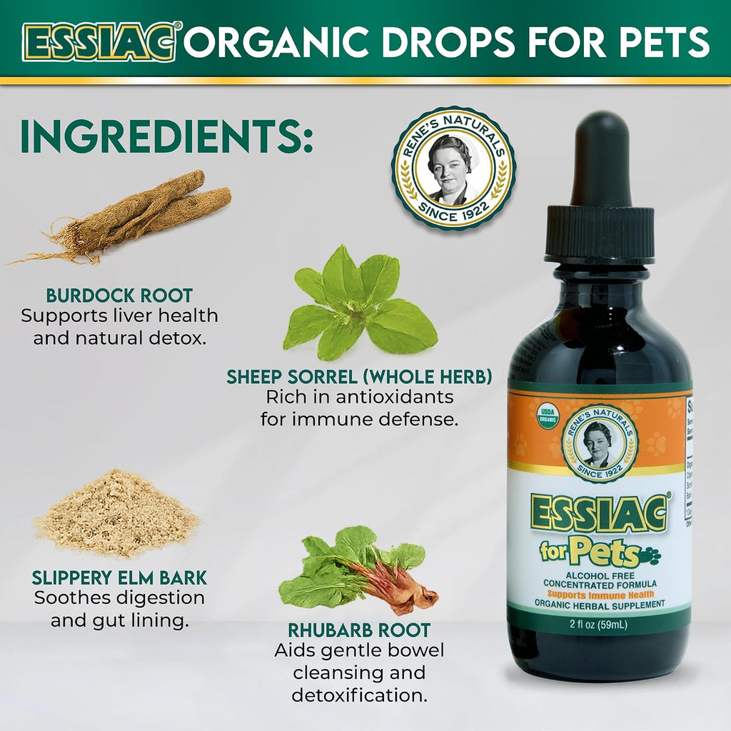 Essiac para Mascotas - Gotas Orgánicas USDA - 59ml