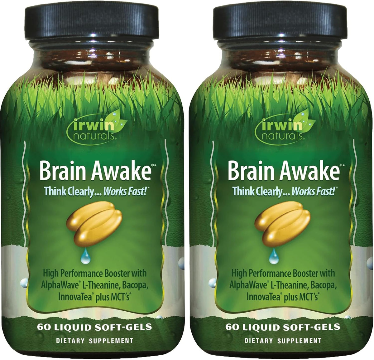 Irwin Naturals Brain Awake - Enfoque y Concentración - 60 Cápsulas Blandas Líquidas – Image 9