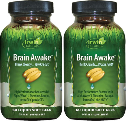 Irwin Naturals Brain Awake - Enfoque y Concentración - 60 Cápsulas Blandas Líquidas – Image 9