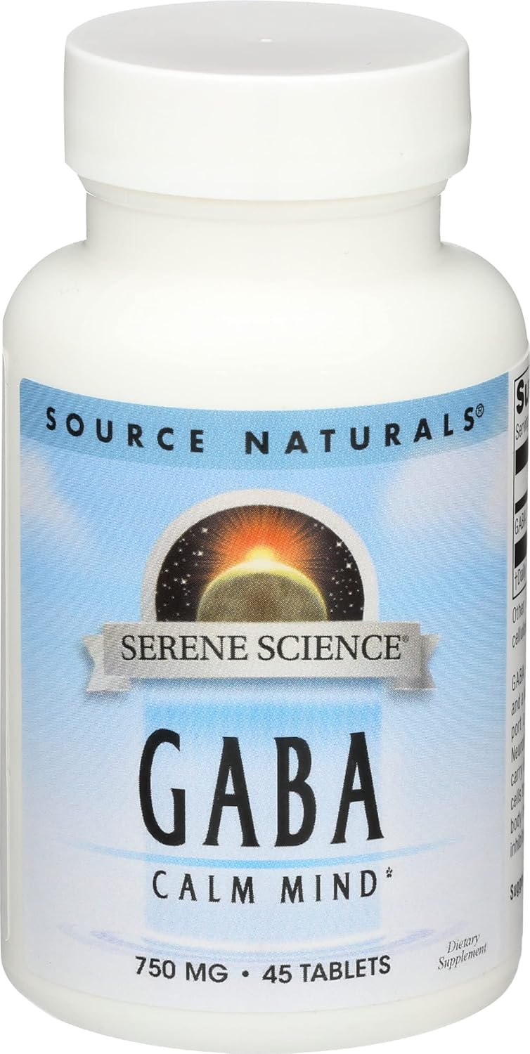 Source Naturals Serene Science GABA, 750 mg – 45 Comprimidos