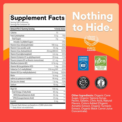 SmartyPants Kids Multivitamin Gummies con – Vitamina K : contribuye a la coagulación sanguínea normal y al – Image 6