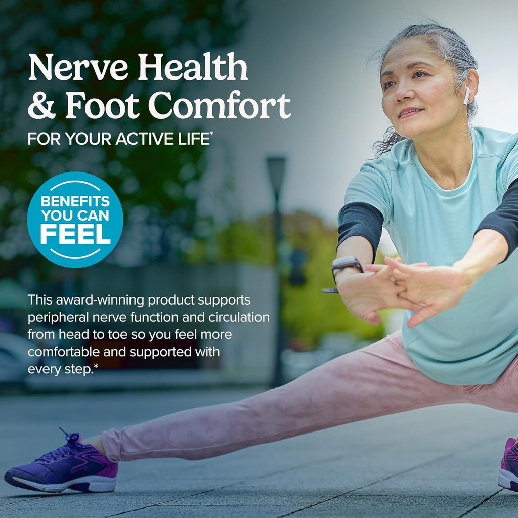 Terry Naturally Healthy Feet & Nerves - Vegan Capsules for Nerve and Circulatory Health, 120 Capsules
