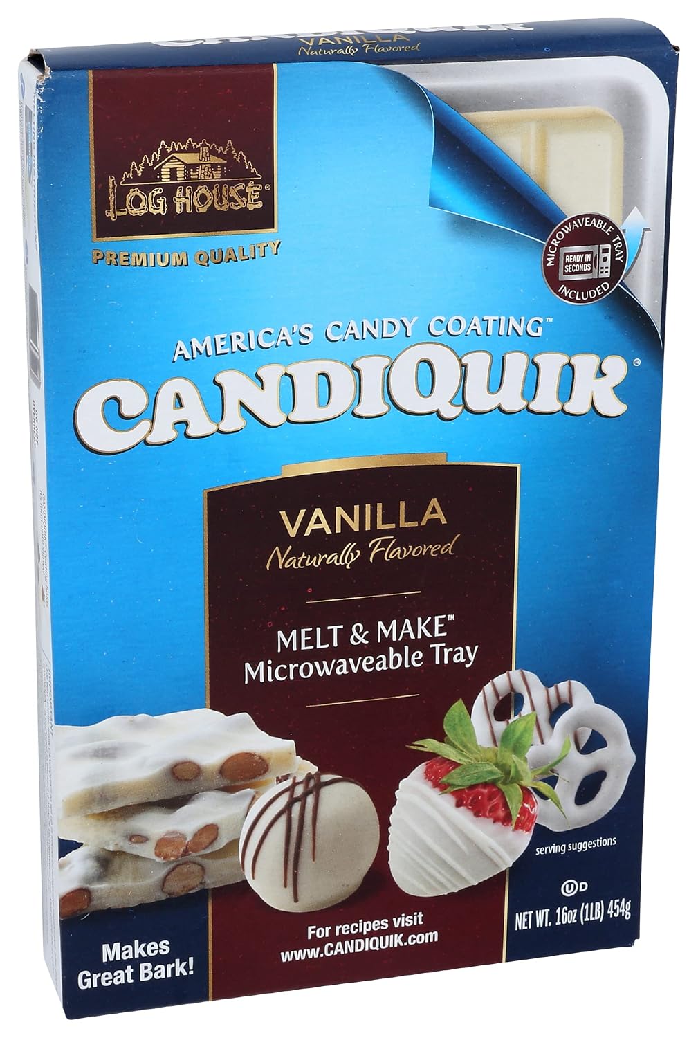 Log House Candiquik Cobertura de vainilla totalmente natural - 454 g