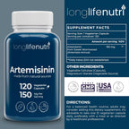 Artemisina 150mg - 120 Cápsulas Vegetales de Ajenjo Dulce Orgánico - LongLifeNutri