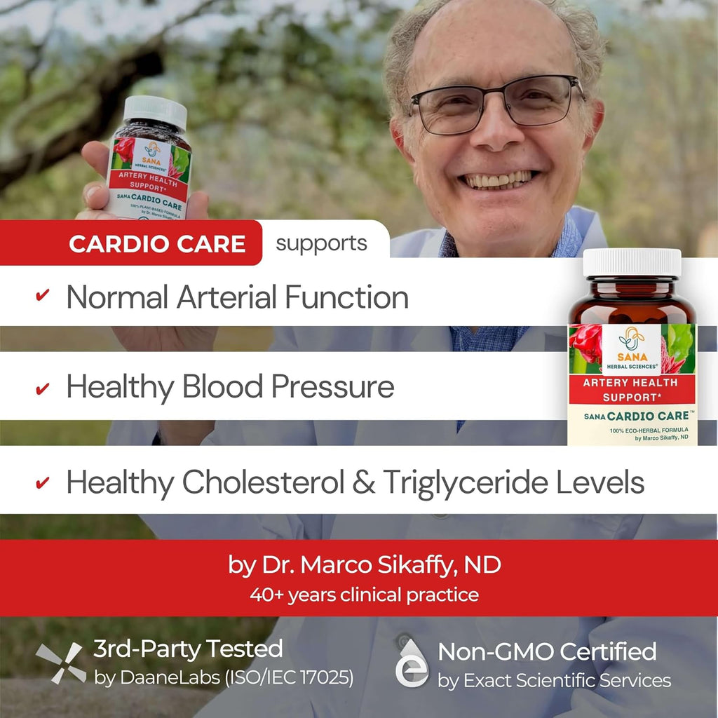 Fórmula para Eliminación de Placa Arterial | Suplemento Natural de 4 Elementos para Apoyar la Presión Arterial, el Colesterol Saludable y el Ritmo Cardíaco | 90 Cápsulas Fáciles de Tragar | de Sana Herbal