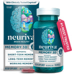 NEURIVA Memory 3D - Suplemento para la Memoria y Concentración - 50 Cápsulas (Paquete de 2)