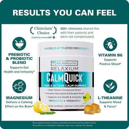 Relaxium Calm Gummies - Gominolas para la Calma, Salud Intestinal y Apoyo Inmune, con Vitamina B6, Magnesio, L-Teanina y – Image 3