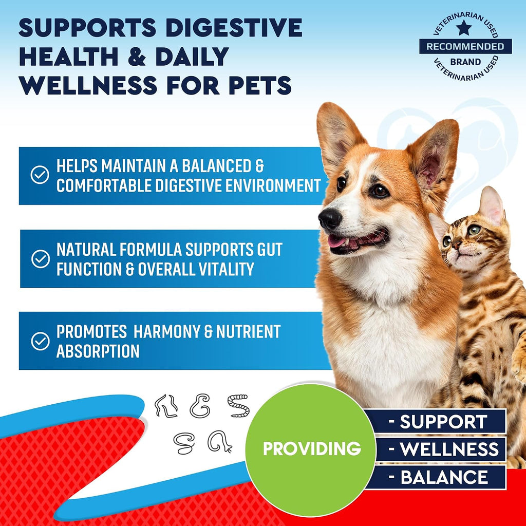 Defensa Intestinal Natural para Perros y Gatos – Limpieza Herbal con Wormwood y Black Walnut
