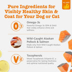Zesty Paws Aceite de Pescado Wild Alaskan Omega-3 (Salmón y Abadejo) para Perros y Gatos - 946 ml