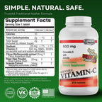 LANDAU 500 mg Vitamina C Masticable con Acerola para Niños y Adultos – Suplemento de Vitamina C – Kosher y Fabricado en EE. UU. – Delicioso Sabor a Bayas, 250 Comprimidos