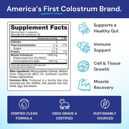 Symbiotics Colostrum – 60 Cápsulas Vegetales – Salud digestiva: Contribuye a un entorno intestinal saludable, – Image 2
