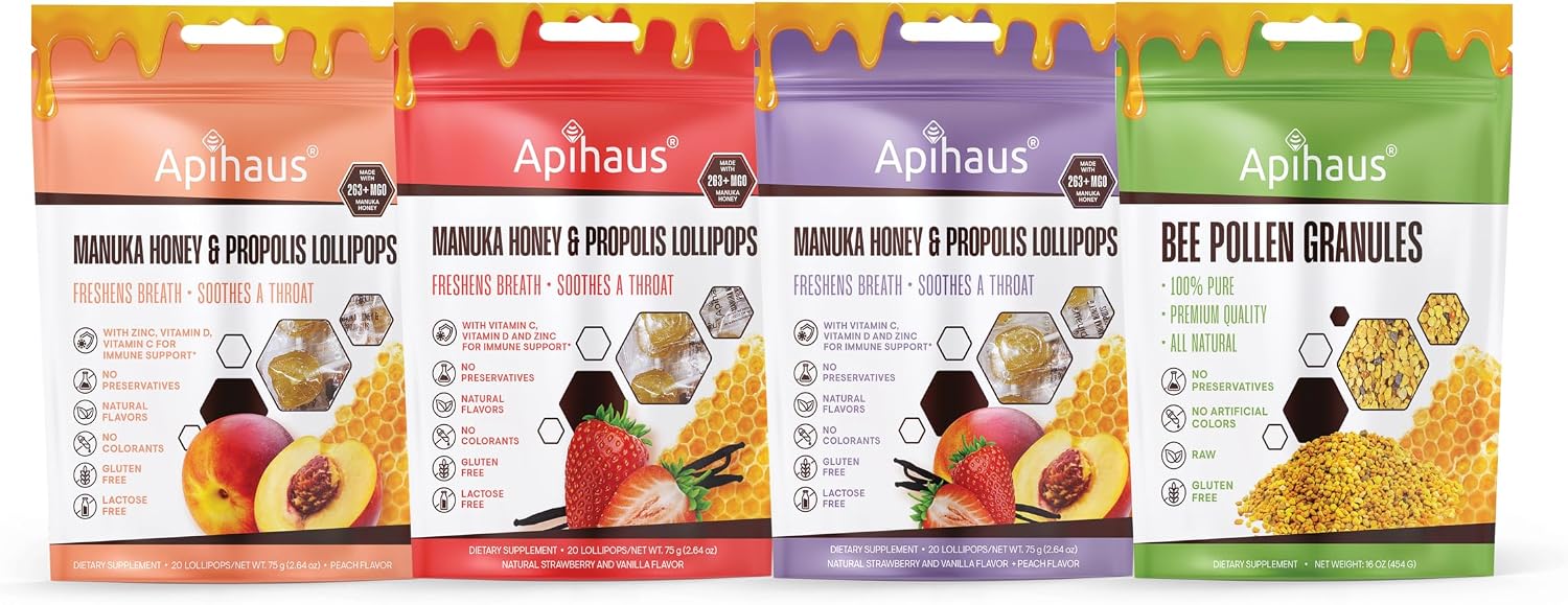 Gránulos de Polen de Abeja - 100% Puro - 453 g - Sin Gluten