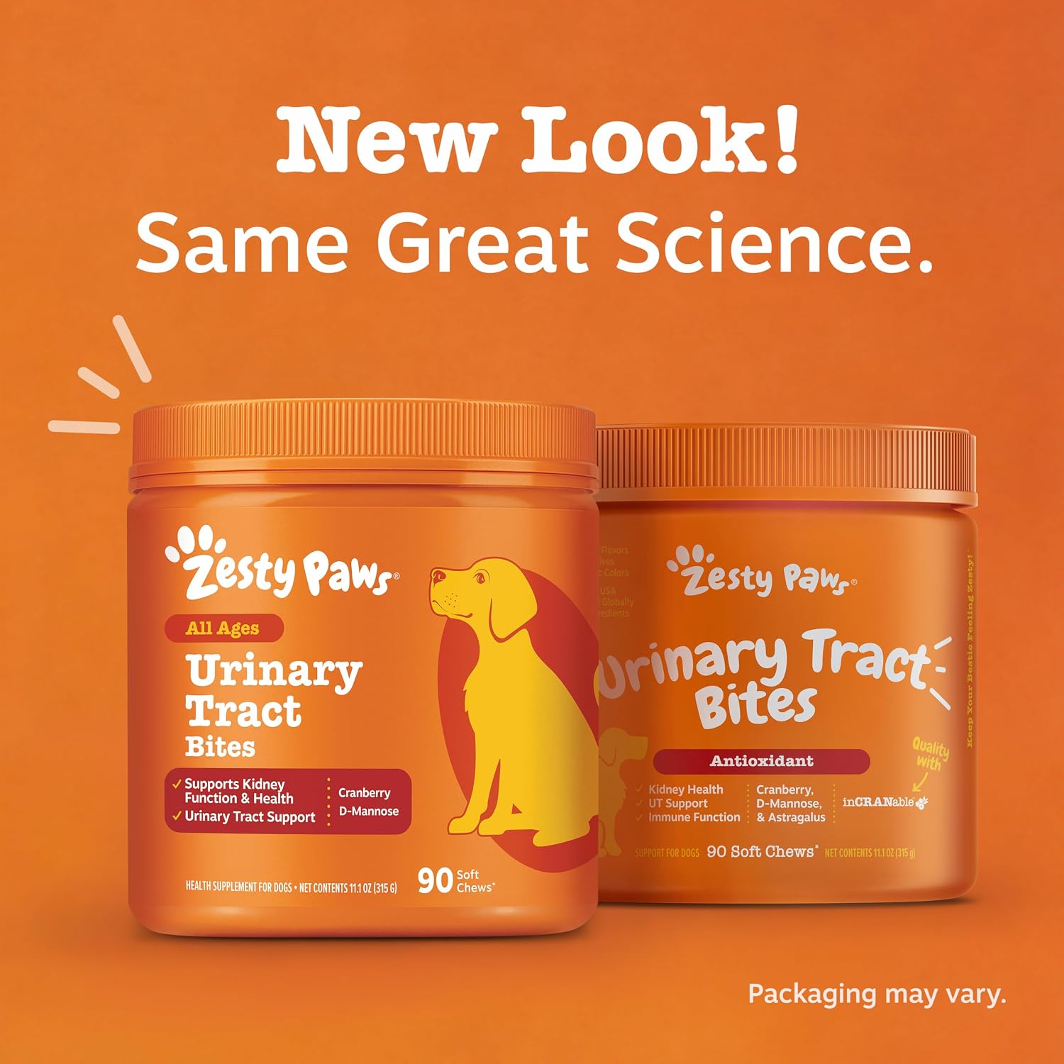 Zesty Paws Suplemento de Arándano para Perros - Control de Vejiga - Apoyo Urinario - Masticables de Arándano - Apoyo Inmune y Digestivo - Pollo - 90 Unidades
