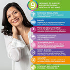 Health & Her Complementos para la Menopausia - Apoyo Multinutriente para Energía, Huesos, Músculos, Piel y Cabello - Vegano, Sin Gluten (60 Cápsulas - 1 Mes)