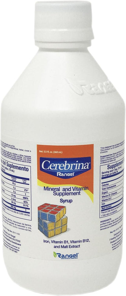 Vino Cerebrina Mineral and Vitamin Siplement Syrup - Suplemento Mineral y Vitaminico Rangel 12 OZ – Image 3