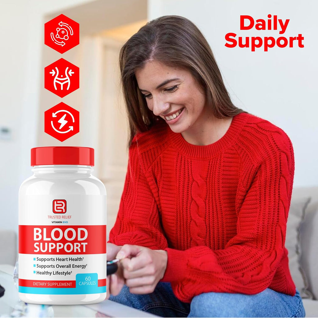 Trusted Relief Blood Support Cápsulas - Apoyo para Niveles Saludables y Circulación