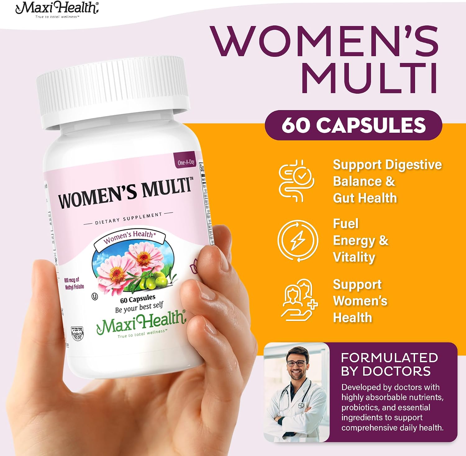 Multivitamínico para Mujeres – Metilado con 23 Vitaminas Clave | Maxi Health