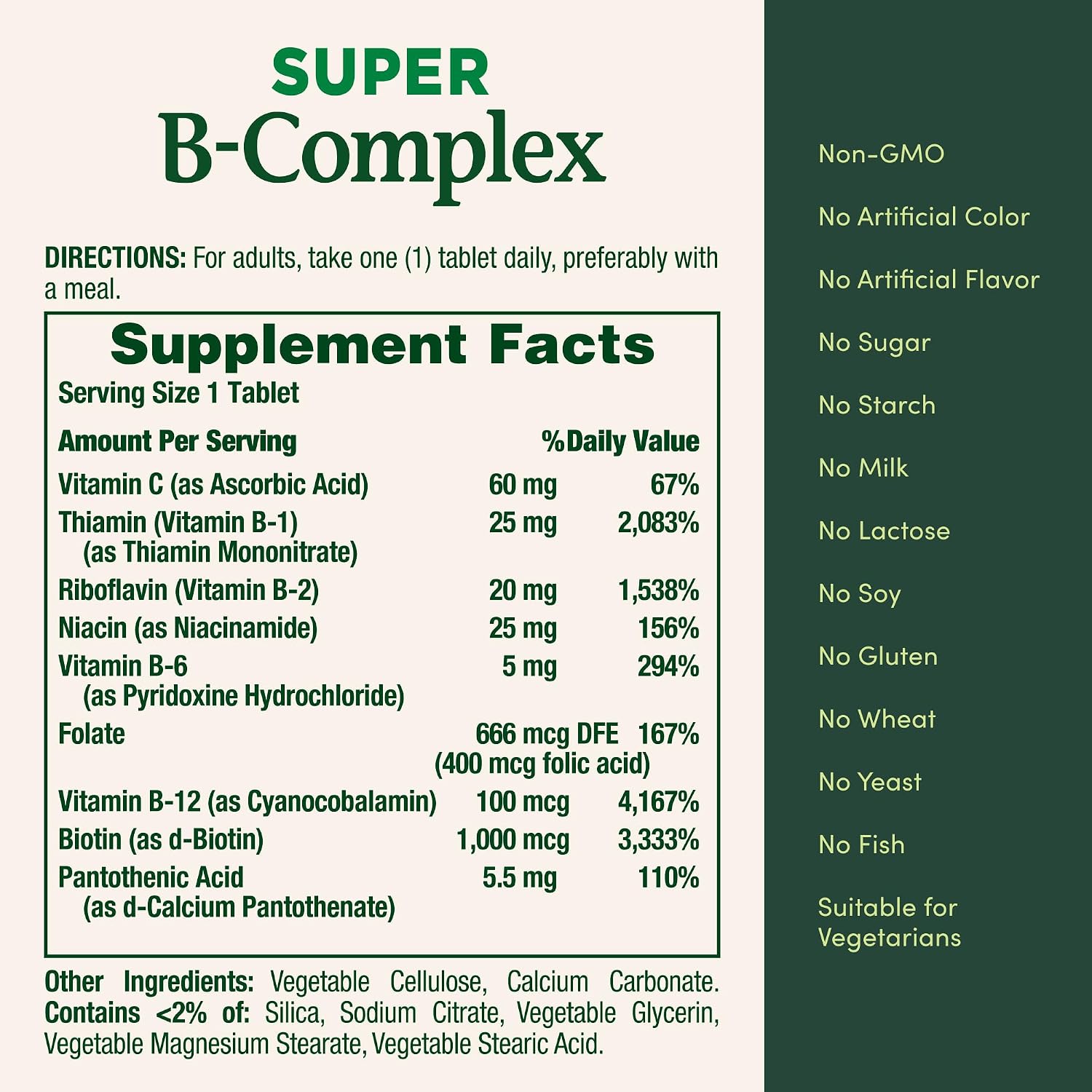Nature's Bounty Super B Complex: B Complex with Vitamin C and Folic Acid, 150 Tablets