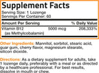 Bronson Methyl B12 5000 mcg - Metilcobalamina - 60 Comprimidos de disolución rápida