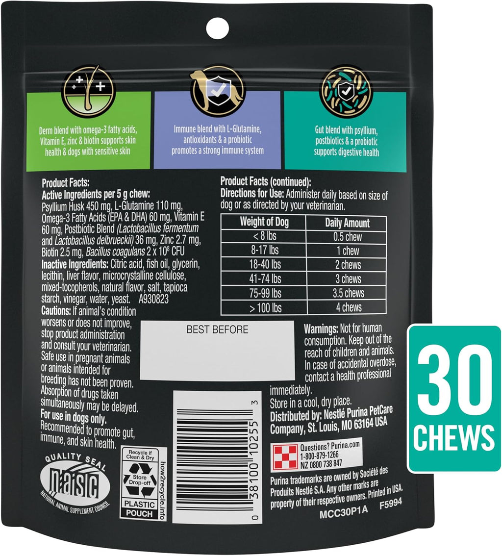 Purina Pro Plan Veterinary Supplements Multi Care - Complemento para Perros con Probióticos, Prebióticos y Postbióticos