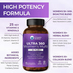 Vitamin World Ultra 360 Multivitamínico para Mujeres 50+ con Minerales y Hierbas, 90 Comprimidos