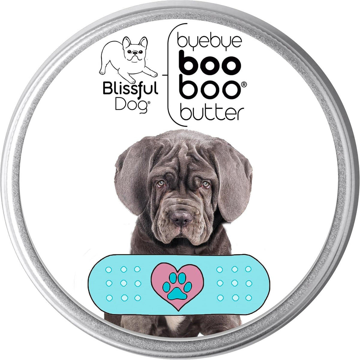 The Blissful Dog 4 oz TIN Neapolitan Mastiff – Manteca de karité – Image 1