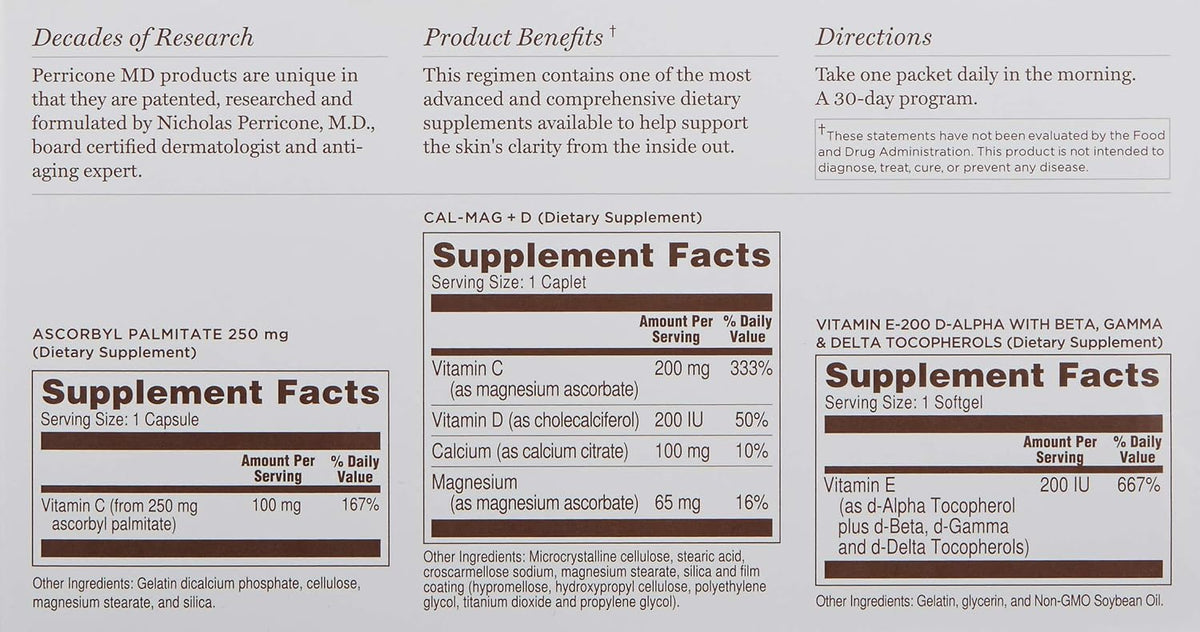Perricone MD Skin Clear, 30 Días – Práctico formato de sobres individuales para un consumo diario. – Image 2