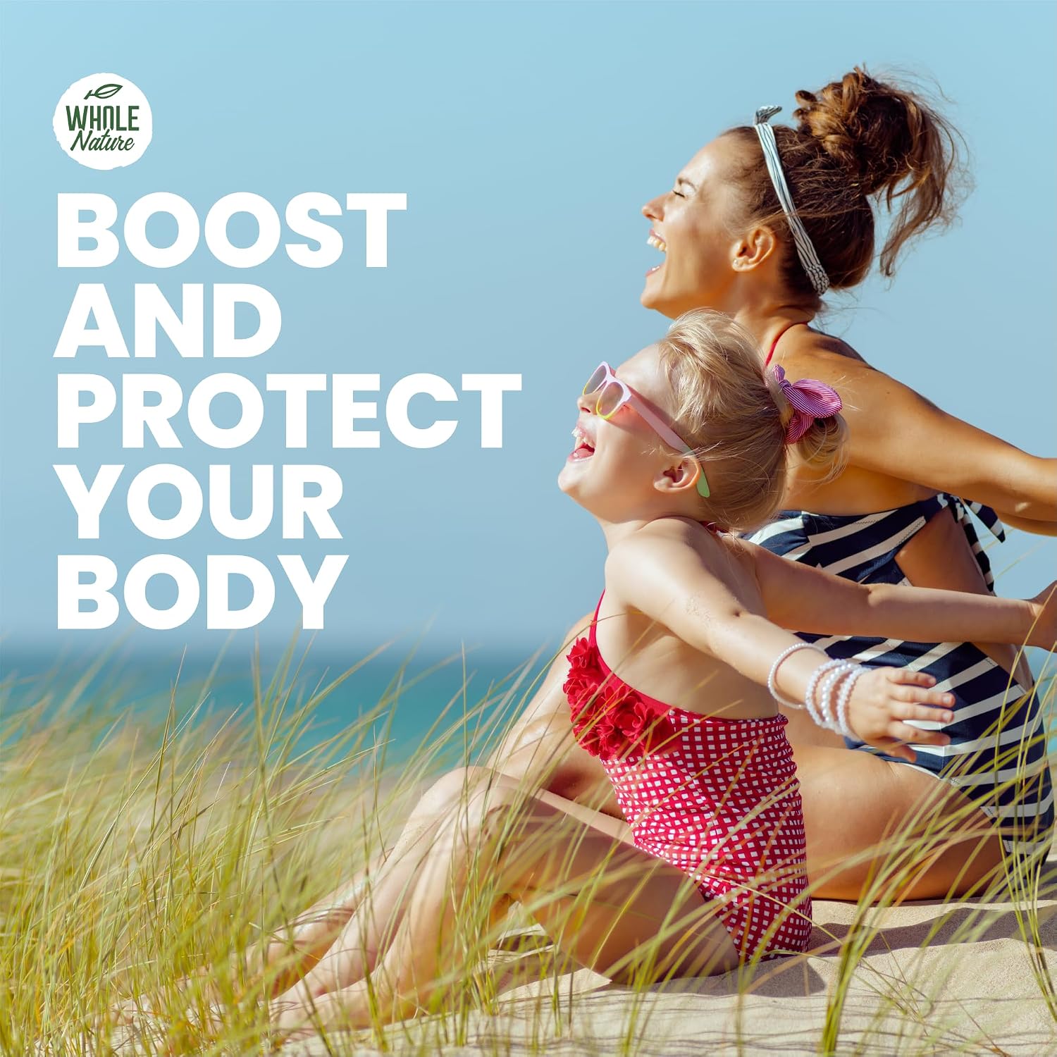 Whole Nature Vitamina D3 + K2 MK-7 con BioPerine - 5000 UI D3 + K2 MK-7 para Huesos - 60 Cápsulas Veganas