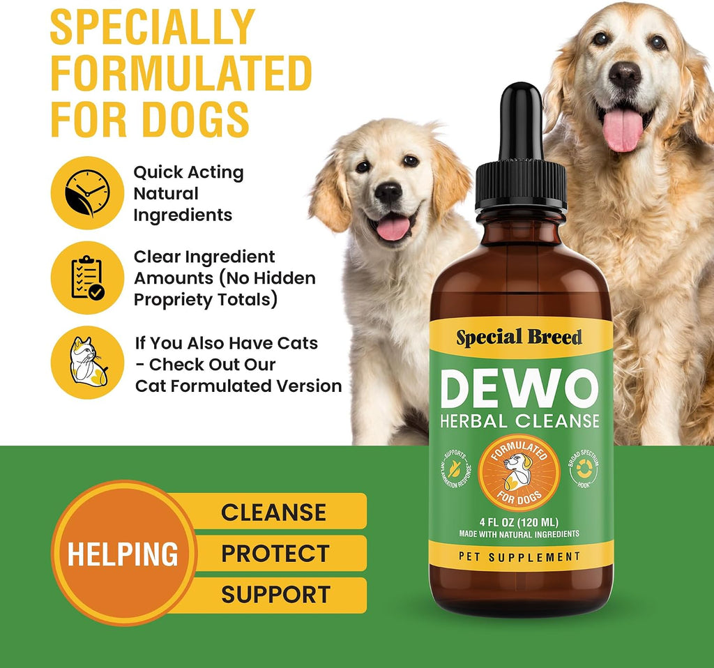 Defensa Intestinal Natural para Perros - Suplemento Herbal con Ajenjo y Nogal Negro, 118 ml (4 oz)