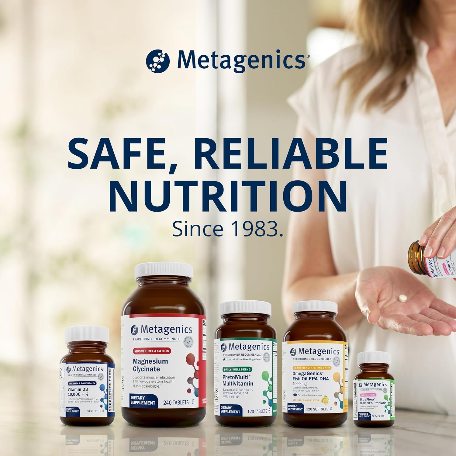 Metagenics FolaPro - Folato L-5-MTHF 1.330 mcg DFE - Apoya la Metilación y el Metabolismo de Homocisteína - Sin OGM, Sin Gluten, Vegetariano - 120 Comprimidos