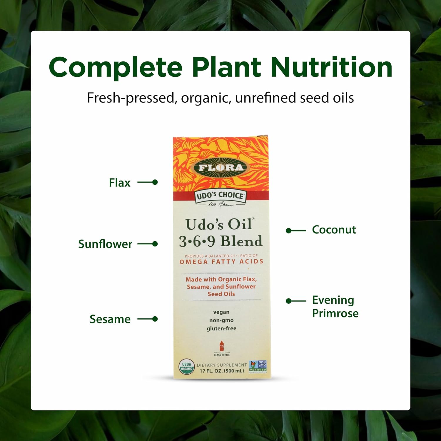 Flora Udo's Choice Omega 369 Oil Blend, 500 ml