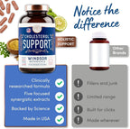 WINDSOR BOTANICALS Suplemento de Colesterol con Bergamota, Niacina, Levadura de Arroz Rojo, Berberina y Aronia - 90 Cápsulas Veganas