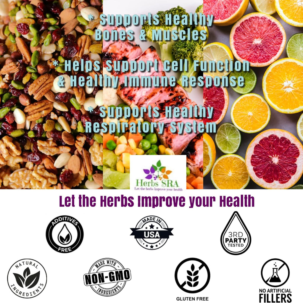 Herbs SRA Vitamina C, D3, K2 y Zinc – 120 Cápsulas Vegetarianas