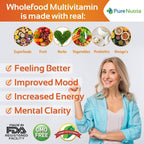 Whole Food Multivitamin with Probiotics and Enzymes - 120 Capsules for Women and Men