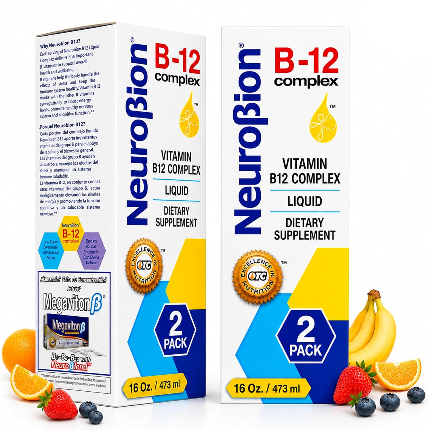 Neurobion Complejo B12 Líquido Sabor Cítricos Paquete de 2 (2 x 16 oz)