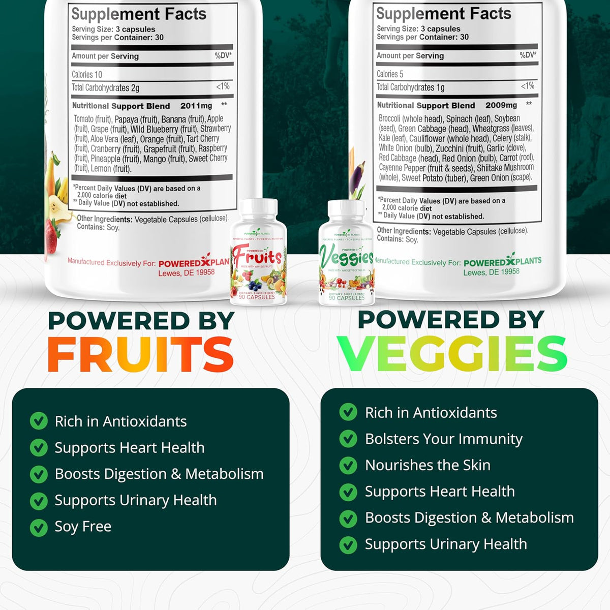 Fruits & Veggies Cápsulas - Superalimento Natural con Vitaminas y Minerales - Suplemento de Frutas y Verduras para Adultos – Image 3