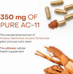 Healthycell AC-11 Extracto de Uña de Gato (Uncaria tomentosa) - Suplemento Antienvejecimiento Vegano