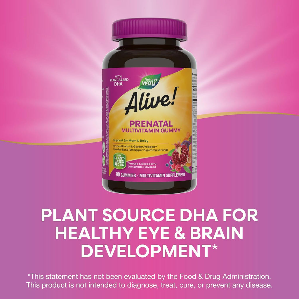 Nature's Way Alive! Gummy Prenatal - Vitaminas Prenatales en Gominolas, 90 Gominolas