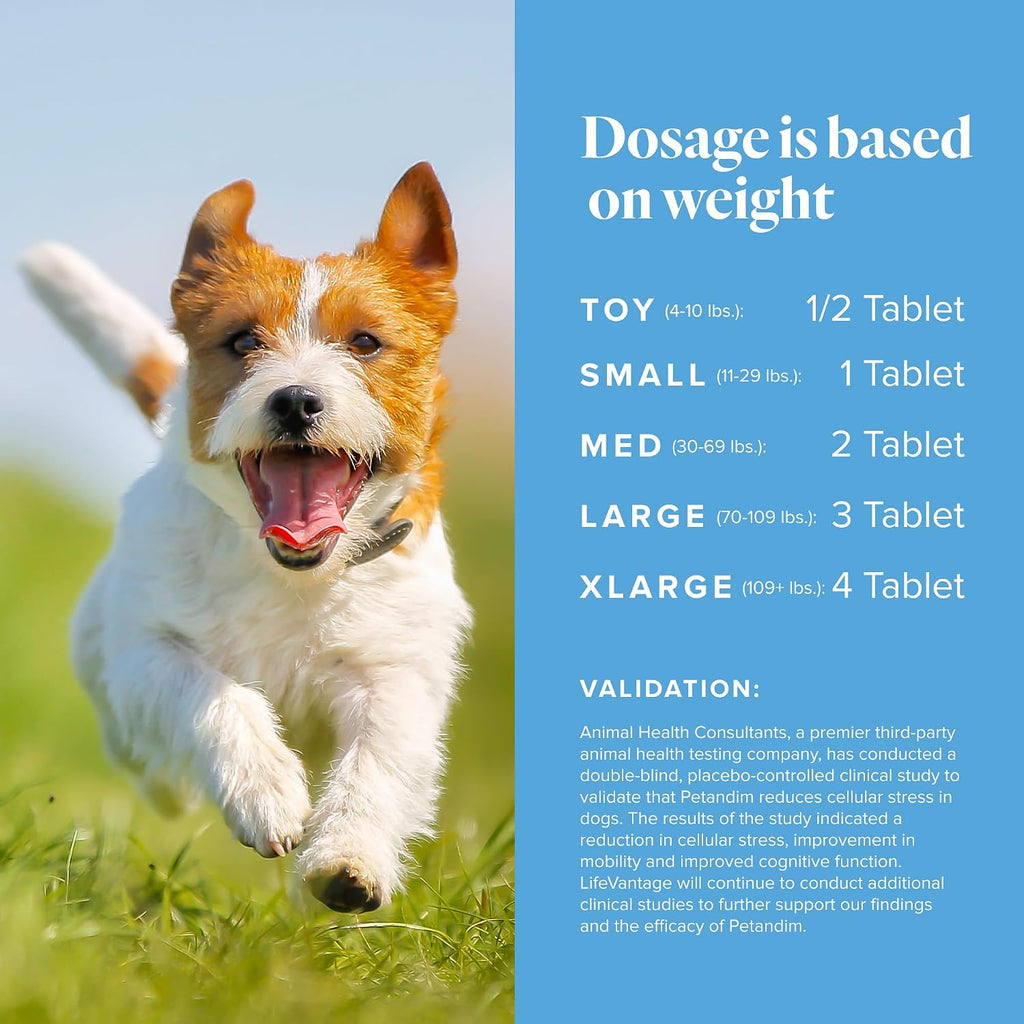 Petandim Vitaminas para Perros – 30 Comprimidos Masticables con Antioxidantes, Omega-3 y Colágeno