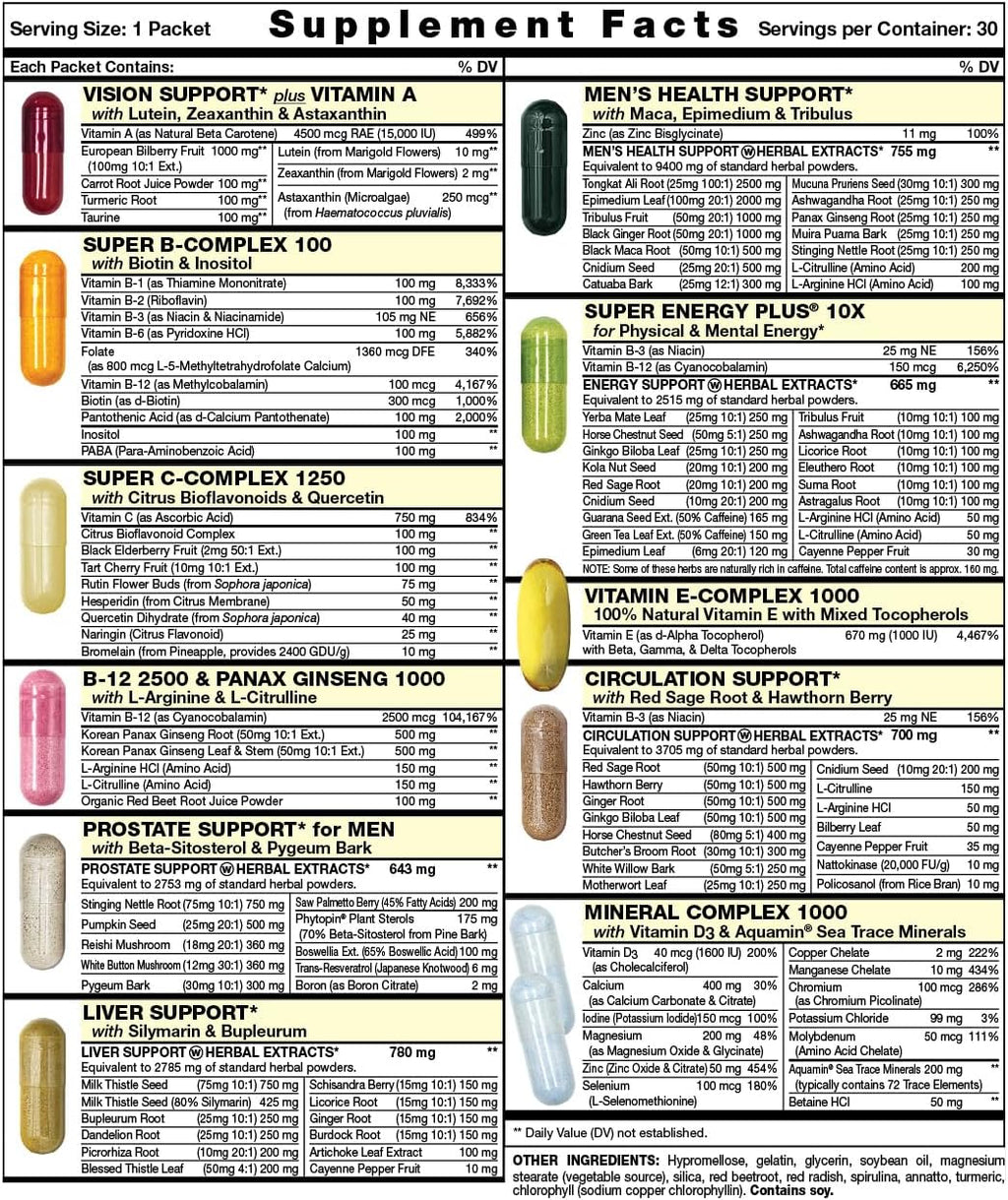 Power Start Pack Multivitamínico Diario para Hombres