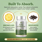 Sundhed Natural Quercetina Pura con Bromelina y Bioperina - 1000 mg, 60 Cápsulas