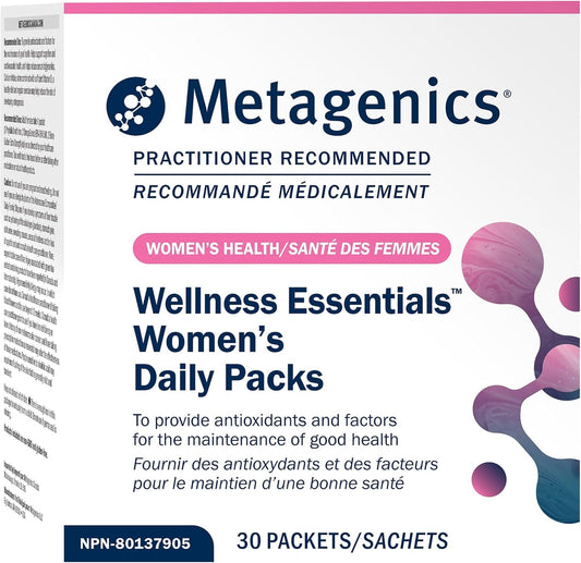 Metagenics Wellness Essentials Women’s - Sobres Diarios - Multivitamínico, Omega-3 y Antioxidantes - No-GMO, Sin Gluten (30 Sobres)
