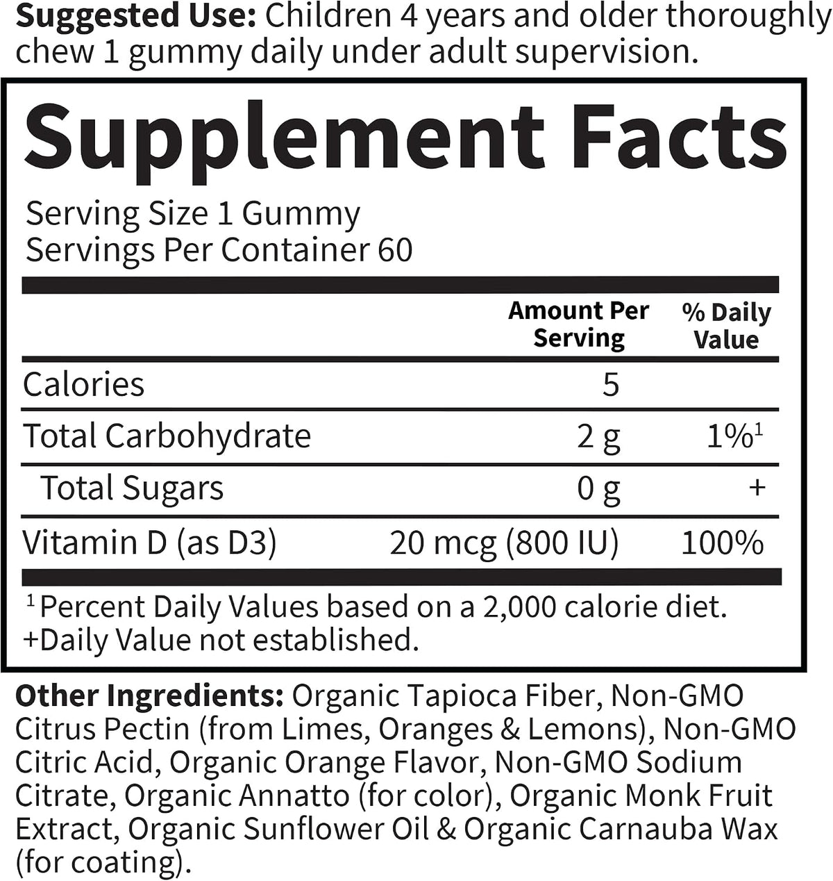 Garden of Life Kids Vitamina D3, Naranja, 20 mcg (800 UI), 60 Gominolas Vegetarianas – Image 5